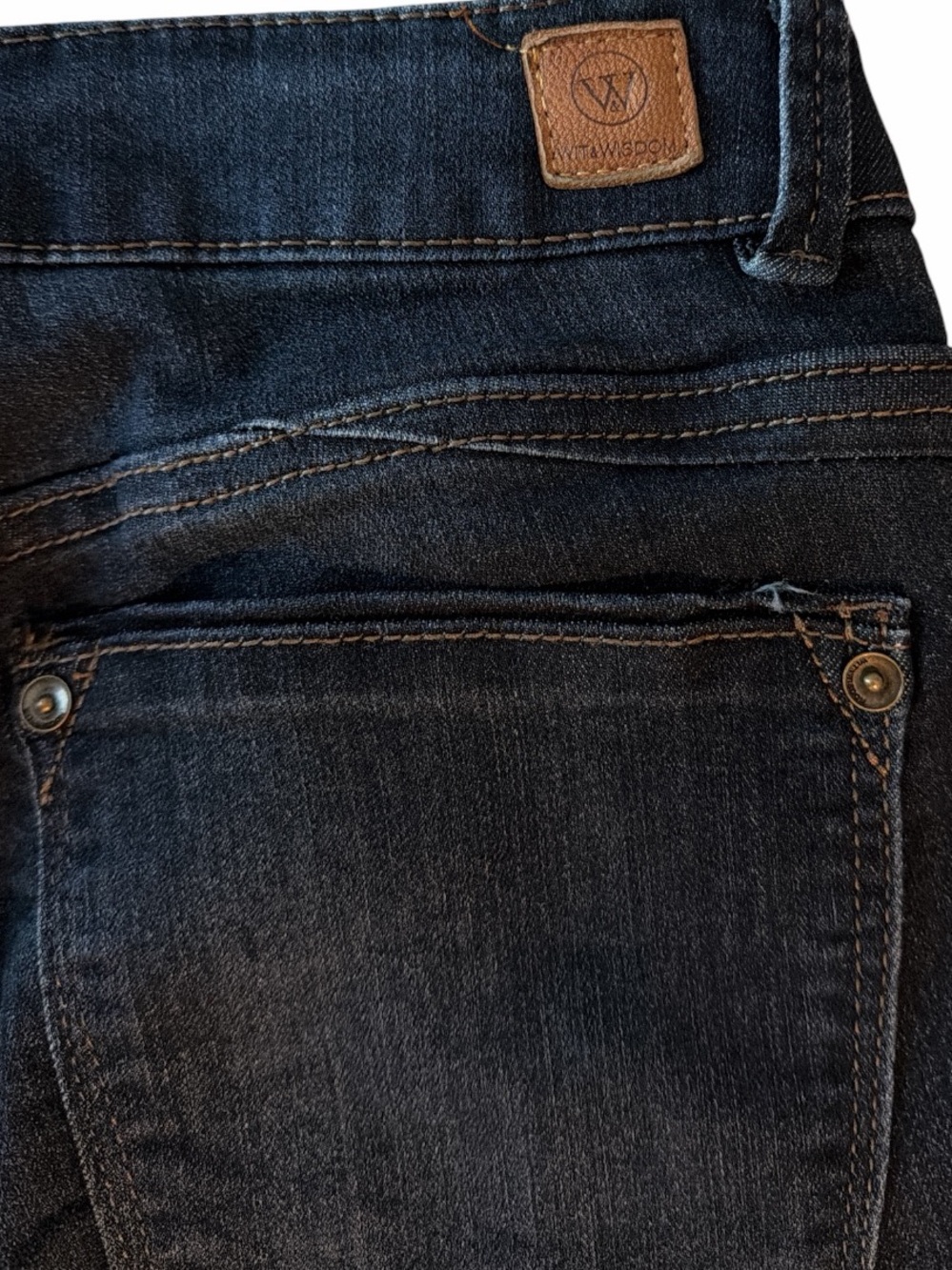 Wit & Wisdom |Dark Wash |Stretch Jeans |Size 4 |Slim Straight Denim - Picture 7 of 11